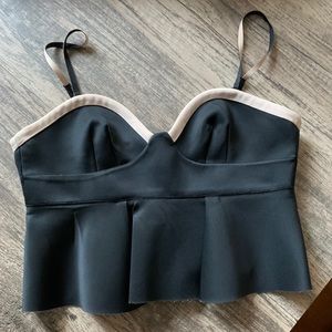H&M neoprene peplum top